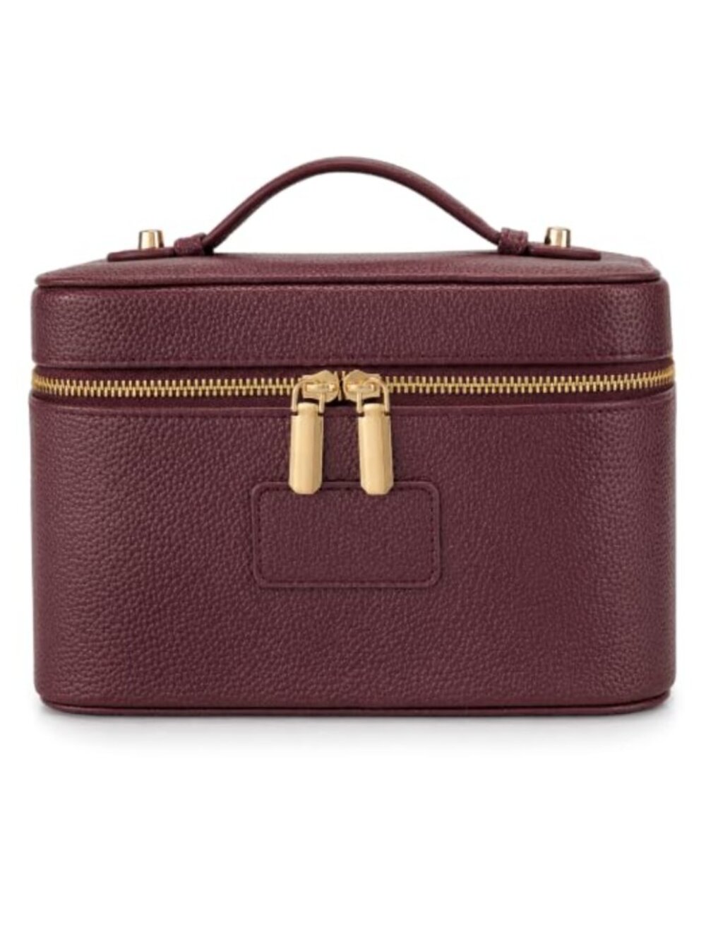 PU Leather Vintage Makeup Bag Travel Cosmetic Case with Brush Straps
